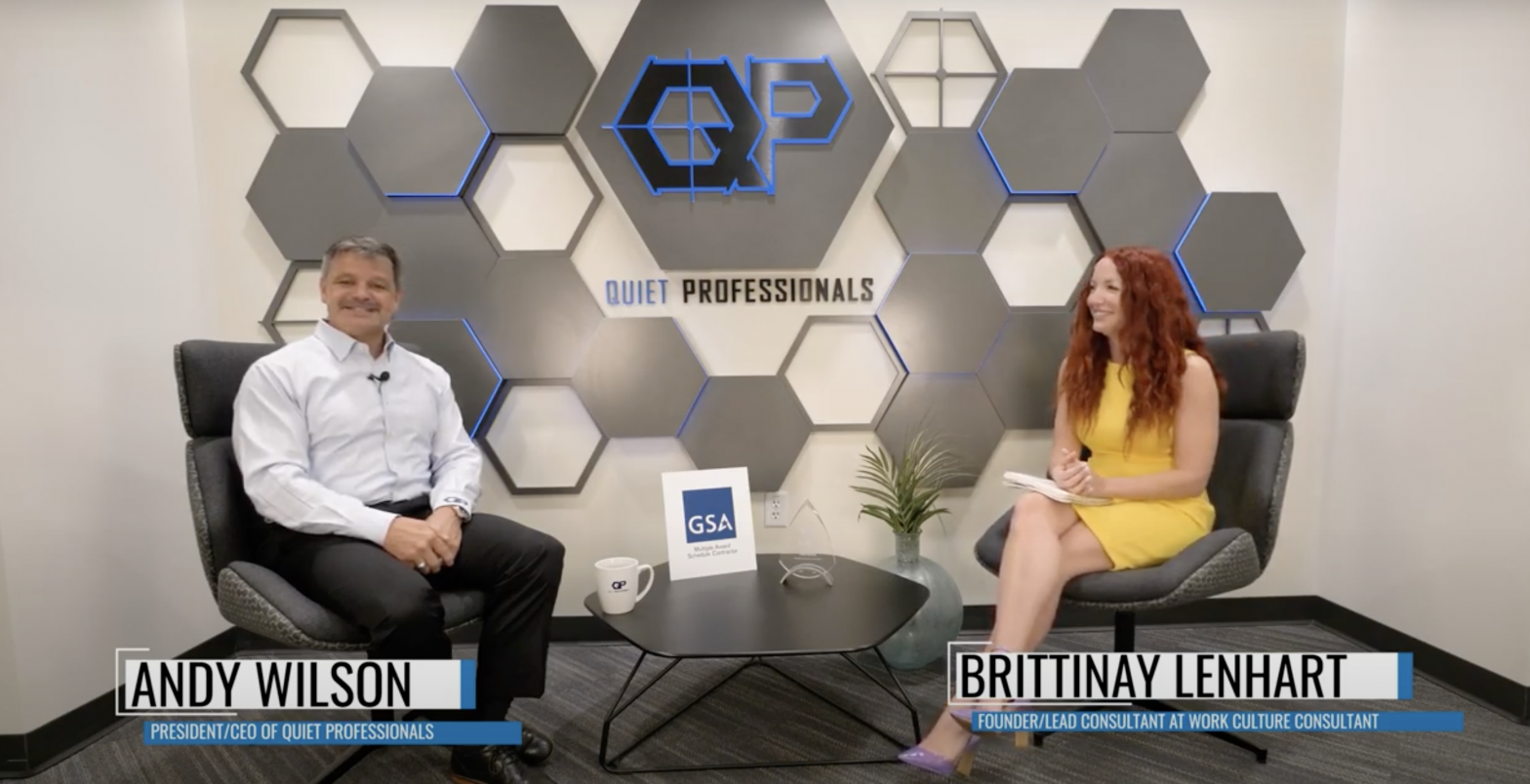 Andrew Wilson, CEO of Quiet Professionals, speaks with Brittany Lenhart of the Work Culture Consultant podcast.