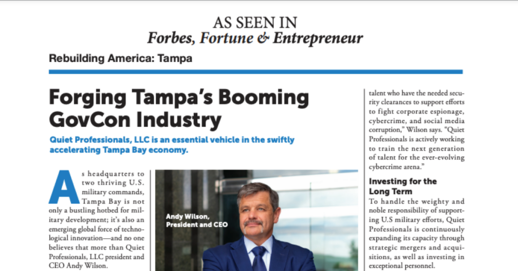 Andy Wilson in Forbes Fortune and Entrepreneur Magazine