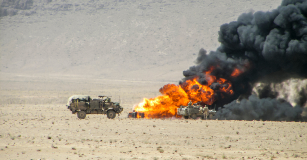 Combatting Narco-terrorism with Advanced Intelligence Tools 3 Combatting Narco-terrorism with Advanced Intelligence Tools: Why Is Narco-Terrorism So Difficult to Fight Image of Burning Vehicle in Desert